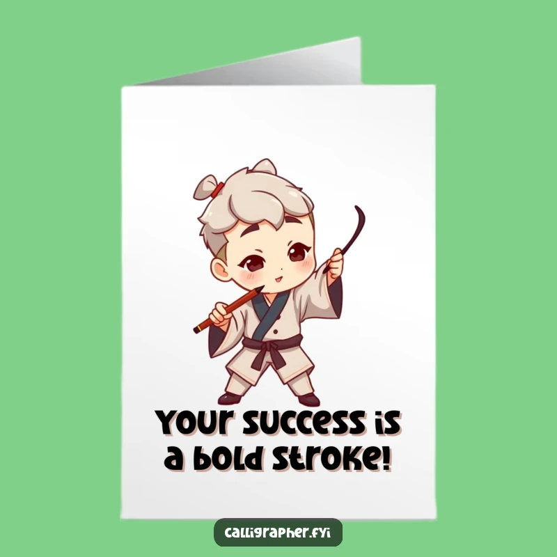 Calligraphy Artist Congratulations Card: Free Printable Downloadable Greeting Card for Triumphs