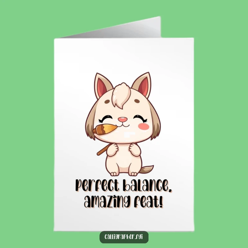 Free Printable Congrats Card: Balancing Artist, Funny Downloadable DIY Gift for Success!