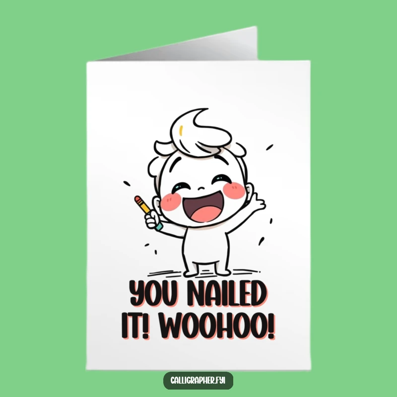 Free Printable Congrats Card: Energetic Sketcher for a Funny DIY Gift