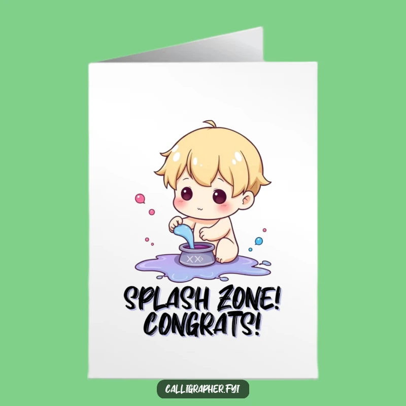 Free Printable Congrats Card: Splash Character Funny Downloadable Gift