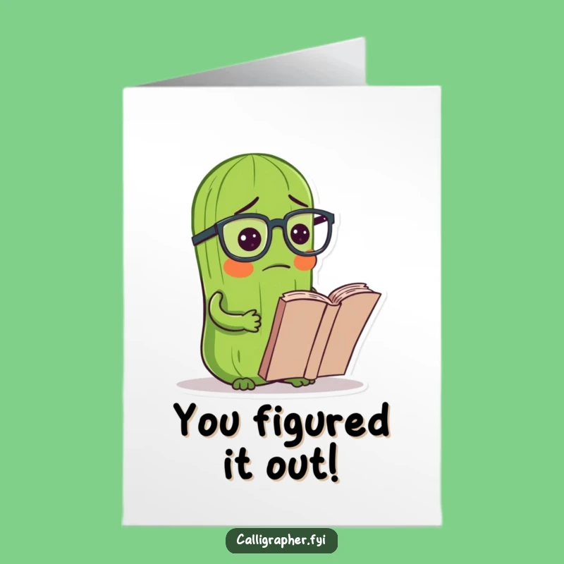Free Printable Congrats Card: Puzzled Pickle - Funny Downloadable Gift!