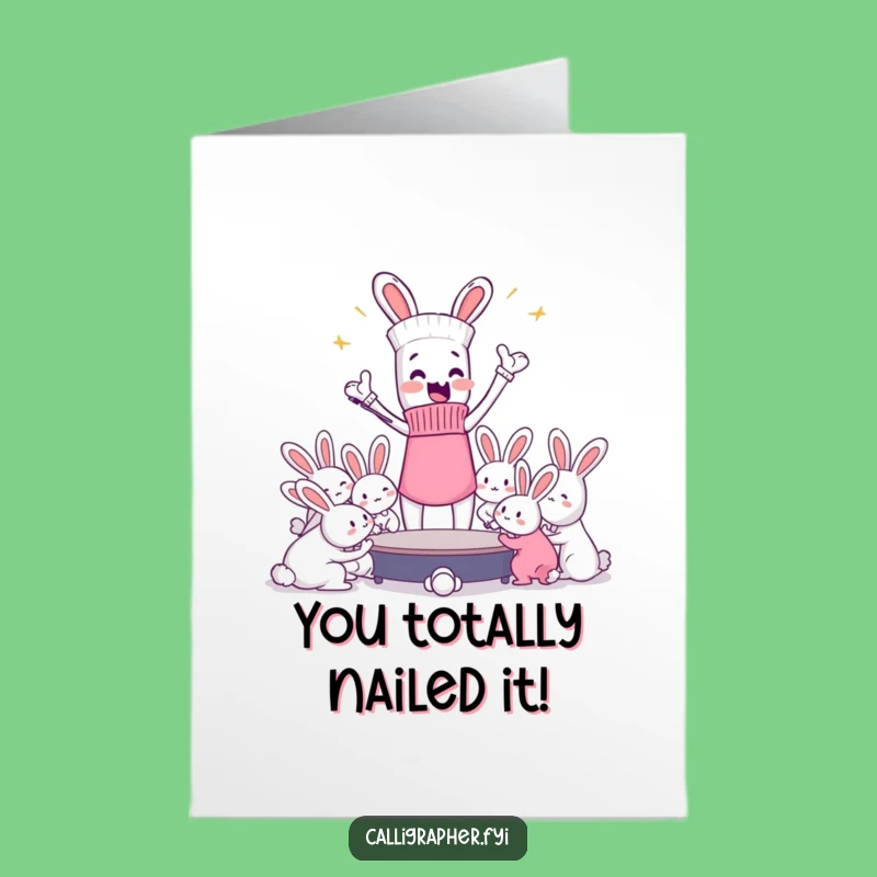 Free Printable Funny Congrats Card: Sock Leads Dust Bunny Band