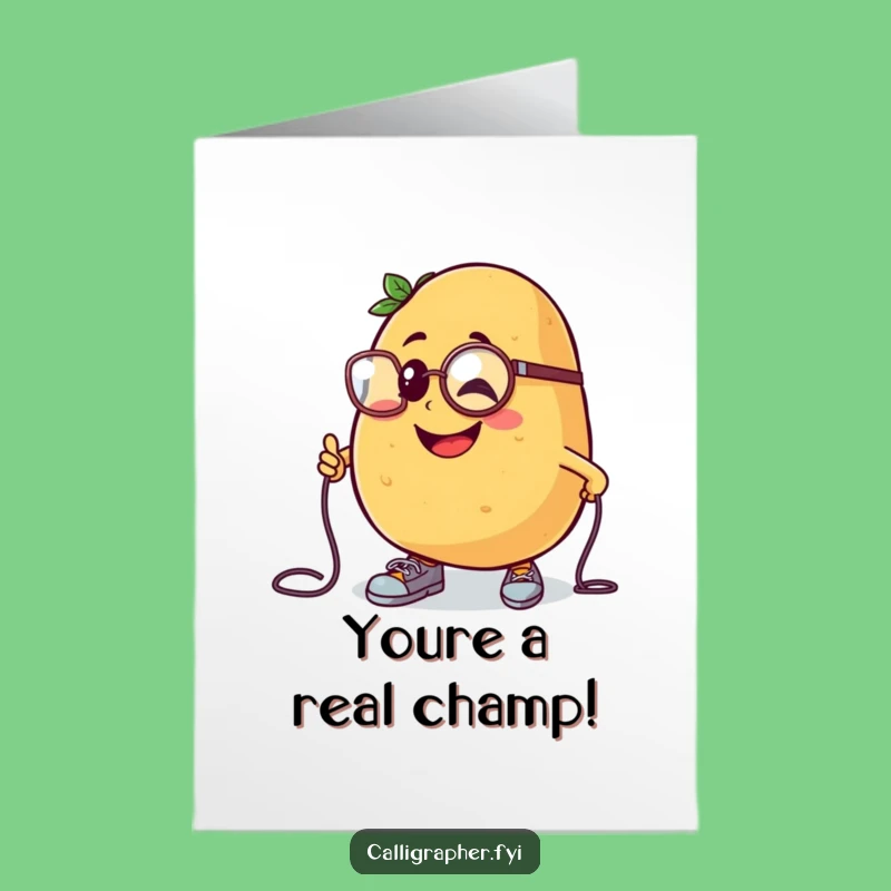 Free Printable Funny Congrats Card: Potato S Tumble of Joy