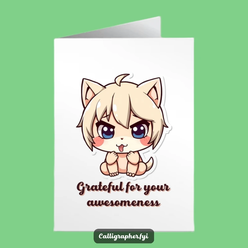 Free Printable Thank You Card: Focused Character Hype, Humorous Downloadable Gift