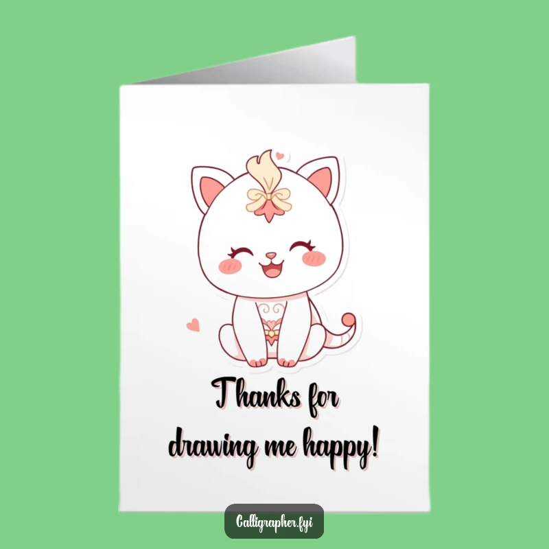 Free Printable Thank You Card: Meticulous Artist Character, Funny Downloadable Gratitude Gift!