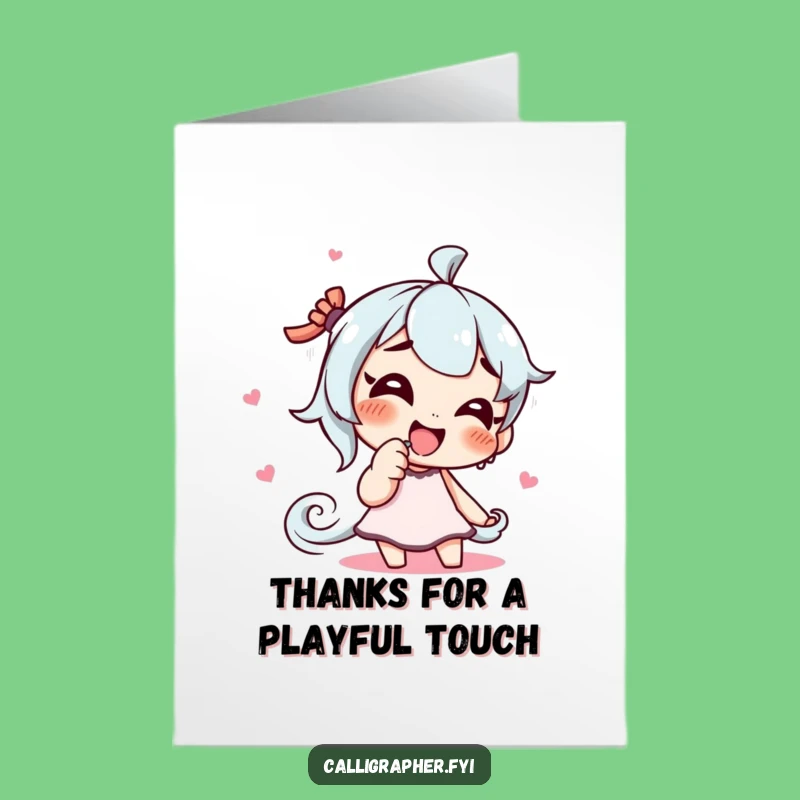 Artist Finger-Paint Thank You Card: Free Printable Downloadable Greeting Card