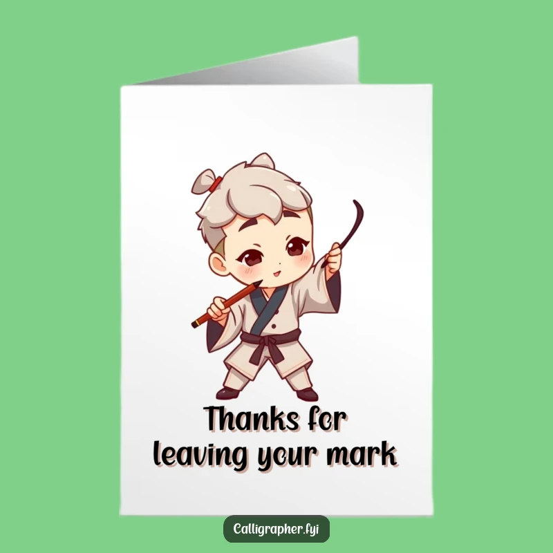 Dramatic Artist Thank You Card: Free Printable Downloadable Greeting Card for Big Thanks