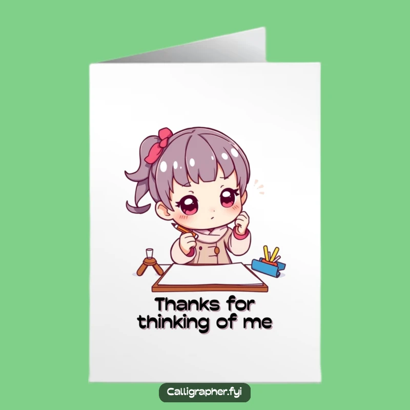 Creative Artist Thank You Card: Free Printable Downloadable Greeting Card for Appreciation