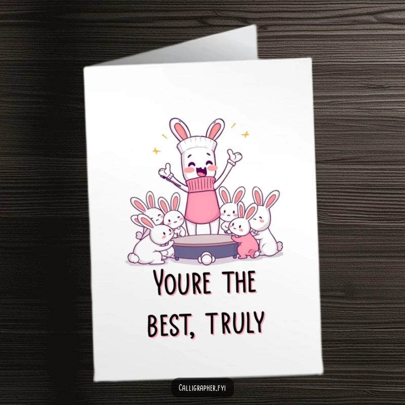 Funny Free Printable Thank You Card: Sock character conducting dust bunnies, printable thank you.