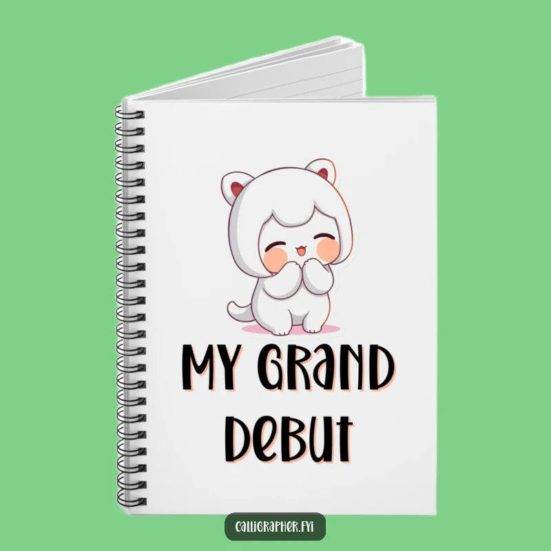 Funny Artistic Bow Notebook - Cute Character Proud Smile Journal Gift