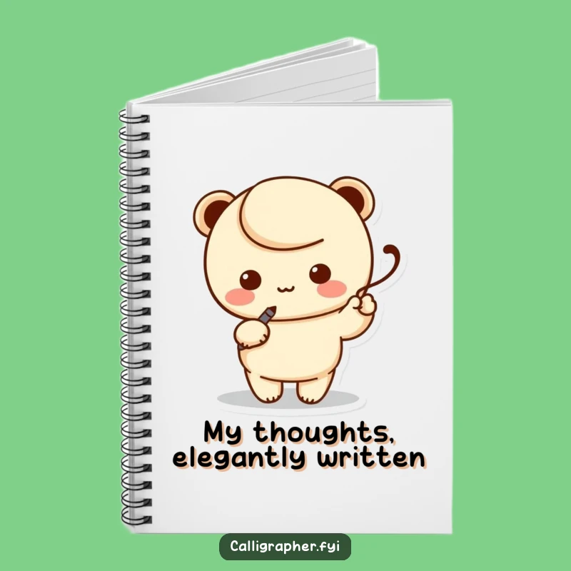 Funny Calligraphy Kawaii Pen Notebook - Journal Your Creative Ideas Elegantly
