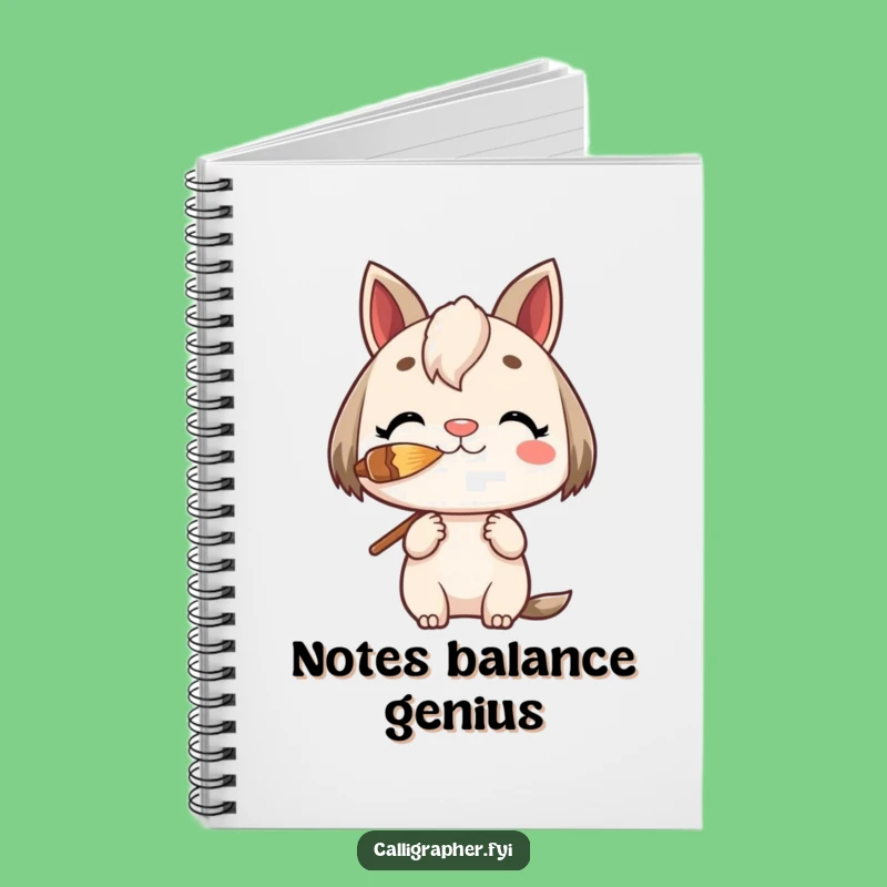 Funny Charming Character Balancing Notebook - Jot Down Ideas with Finesse!