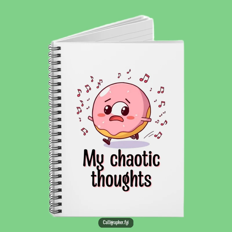 Funny Donut Music Chase Notebook: Bewildered Notes, Journal Fun, Perfect Gift!
