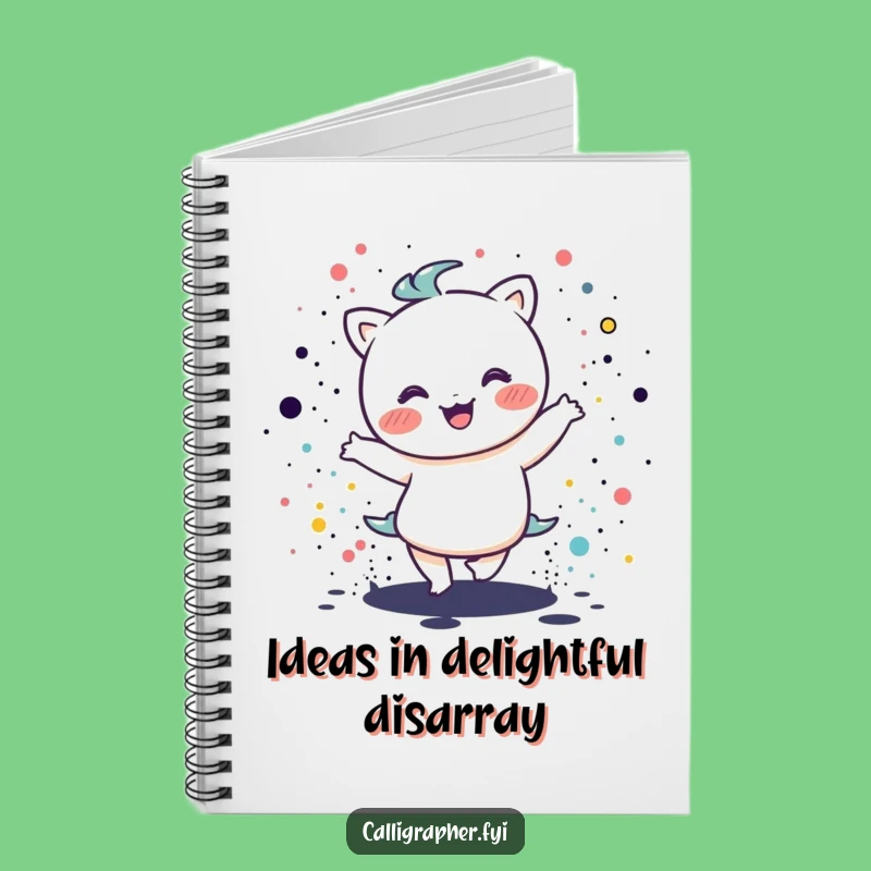 Funny Kawaii Art Journal - Splatter Dance Notebook for Ideas