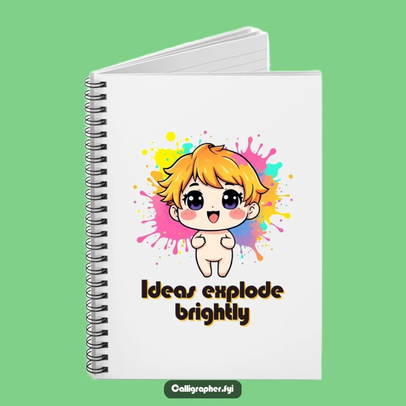 Funny Playful Character Paint Notebook - Jot Down Ideas with Colorful Flair!