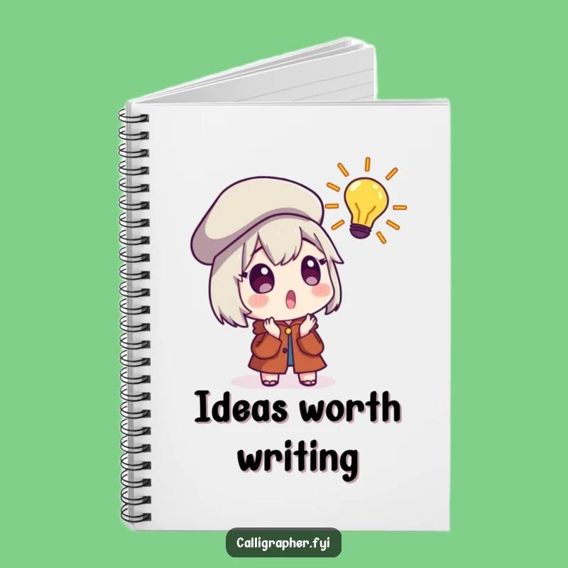Funny Idea Notebook - Surprised Beret Artist, Capture Your Breakthroughs with Humor