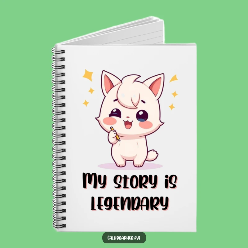Funny Writer Notebook - Celebration Flourish Character, Ideal for Storytelling Gift