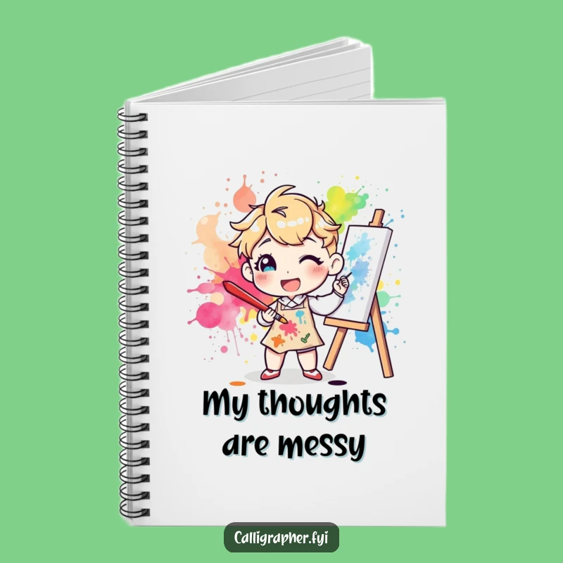 Funny Artist Splatter Notebook: Cheerful Character Artist Jotting Ideas, Perfect Funny Gift