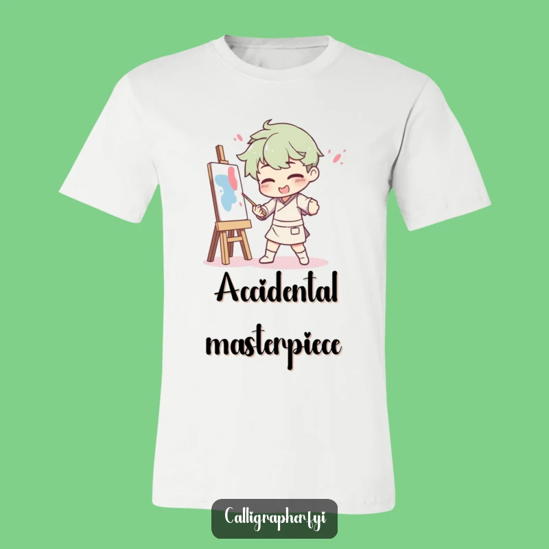 Funny Paint Splatter Artist T-Shirt: Dramatic Pose Fail - Hilarious Funny Gift!