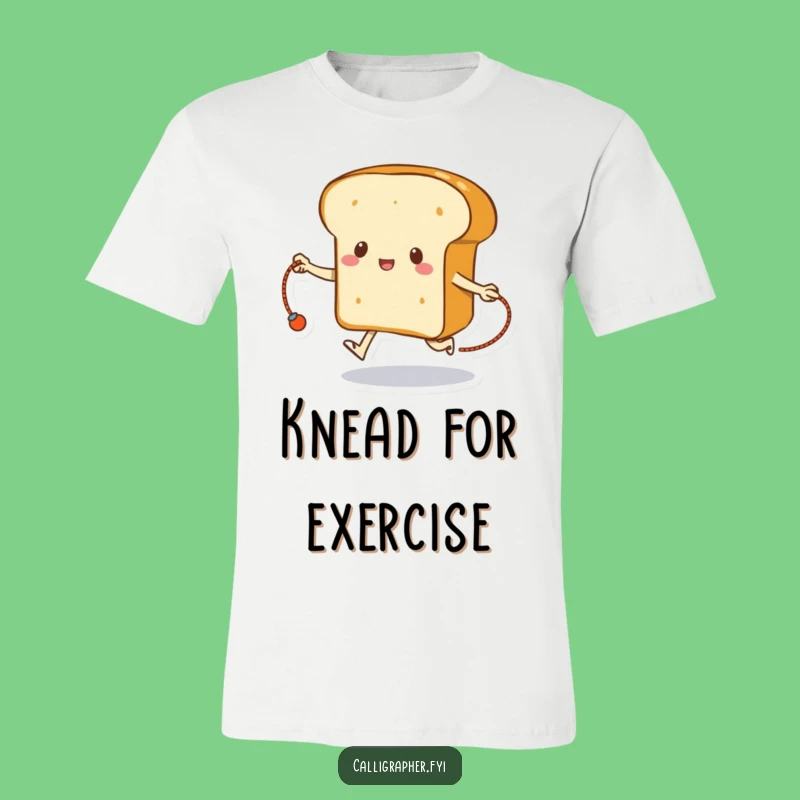 Funny Bread Skipping T-Shirt: Comical Apparel for Active Foodies