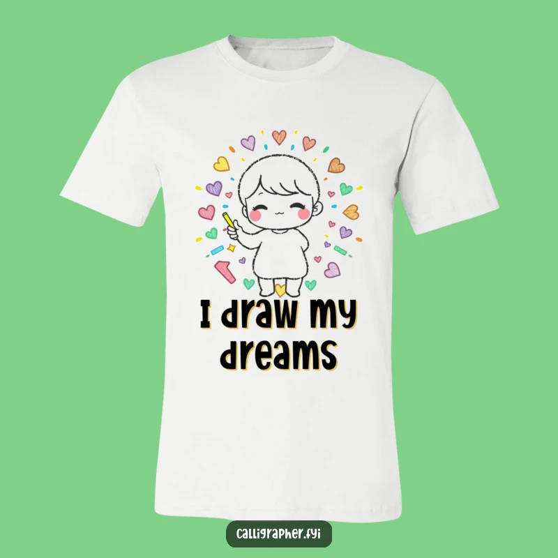Funny Chalk Artist T-Shirt: Wear Your Colorful Creations