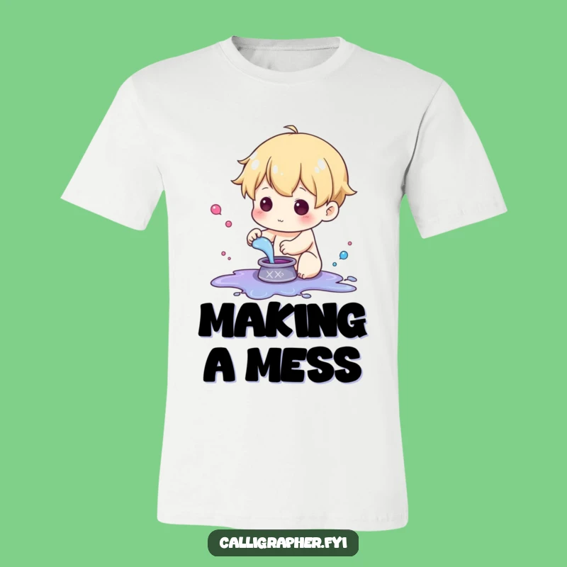 Funny Ink Splash T-Shirt: Wear Your Playful Mess with Humorous Style!