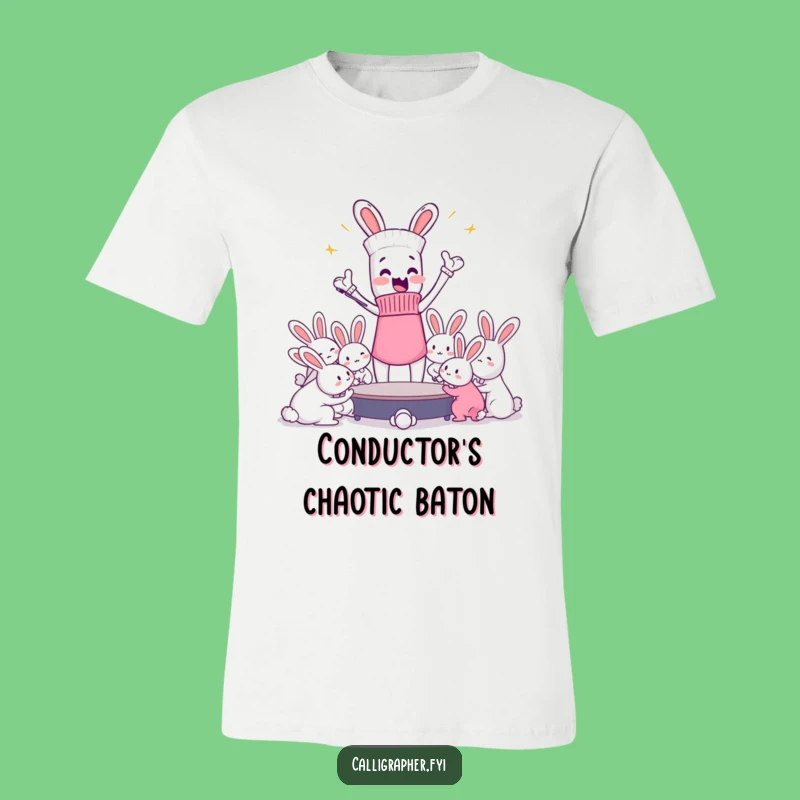 Funny Sock Dust Bunny Maestro T-Shirt: Conducting Chaos, Humorous Apparel, Gift!