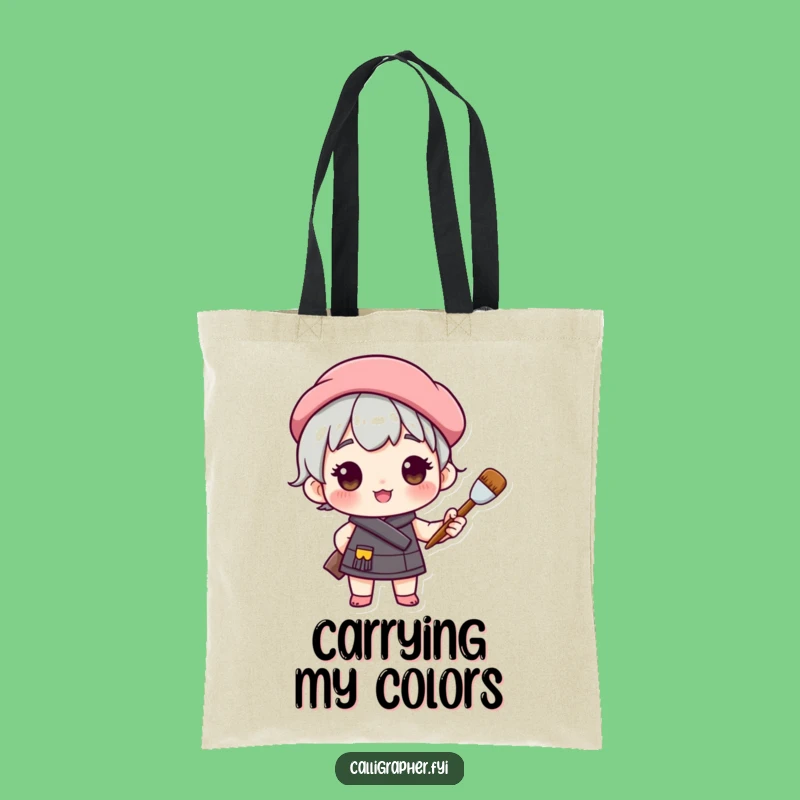 Funny Artist Beret Tote Bag: Carry Your Supplies with Style