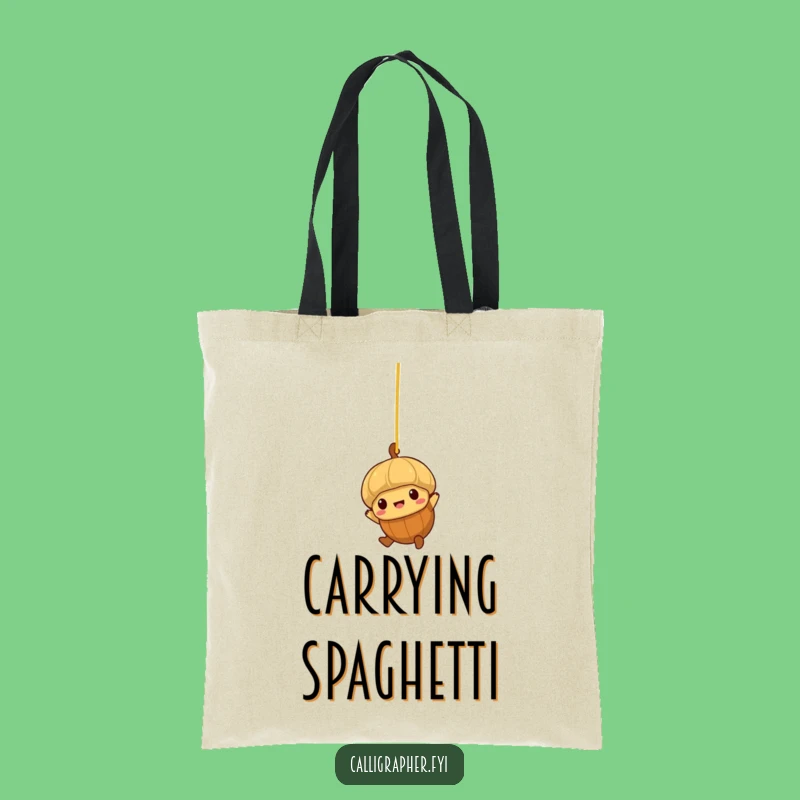 Funny Acorn Spaghetti Swing Tote Bag: Nut's Carry-All, Humorous Errands, Gift!