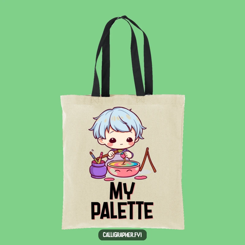 Funny Kawaii Artist Tote Bag - Carry Your Colorful Creations