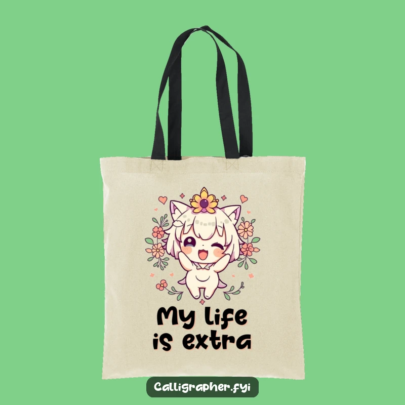Funny Cute Character Decorating Tote Bag - Carry Your Fun Artistic Style Anywhere!