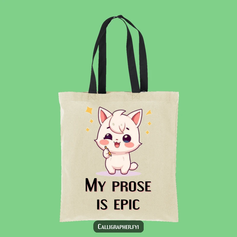 Funny Writer Tote Bag - Celebration Flourish, Great Gift for Bookworms